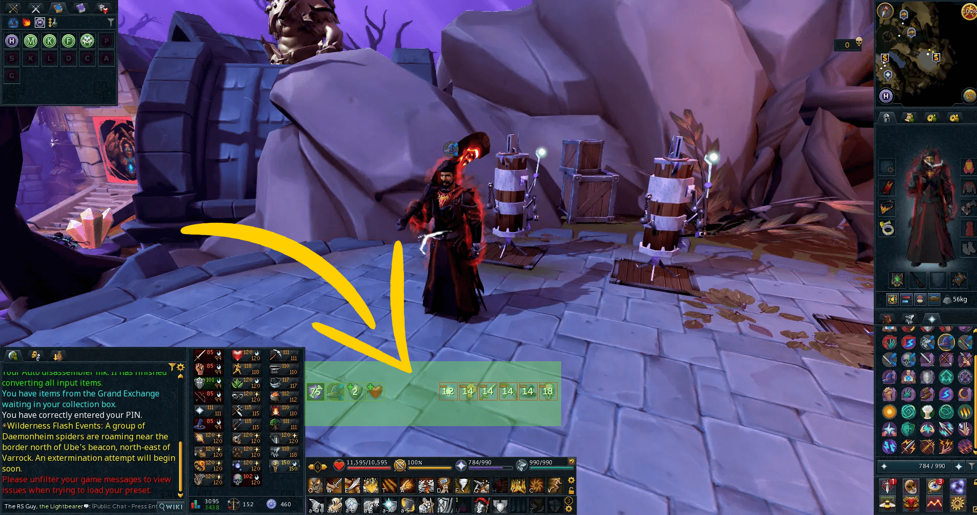 Image of Buff Bar on GUI