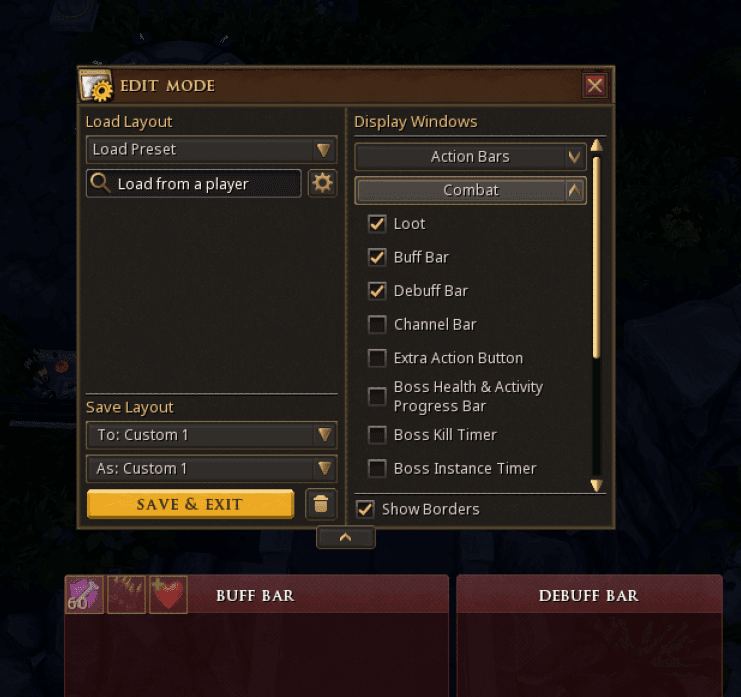 How To Edit The Buff
Bar