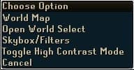 Skybox Menu Options